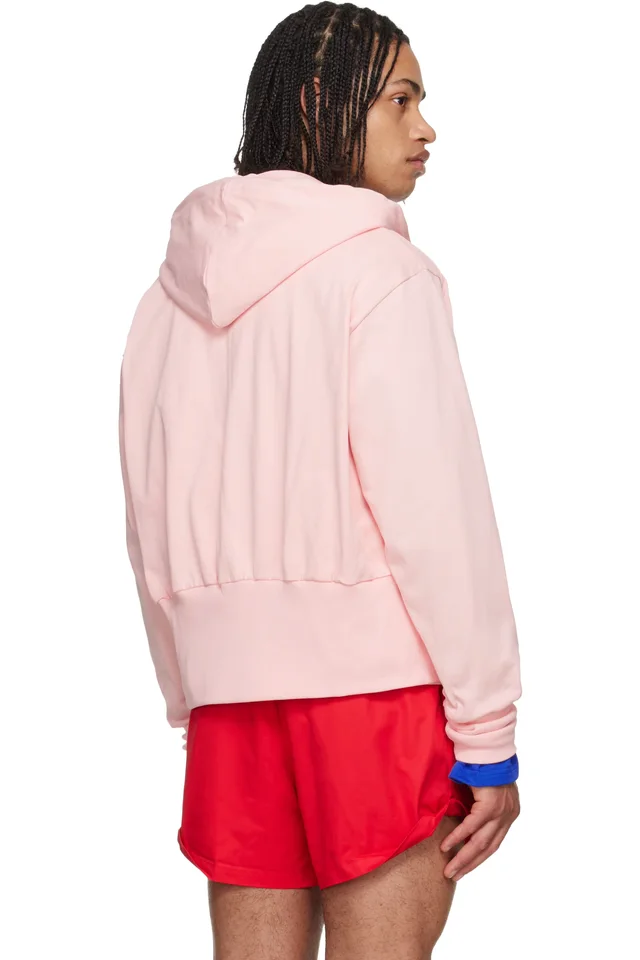 LII Pink Wide Band Zip-Up Hoodie, photo 3 of 5 from SSENSE