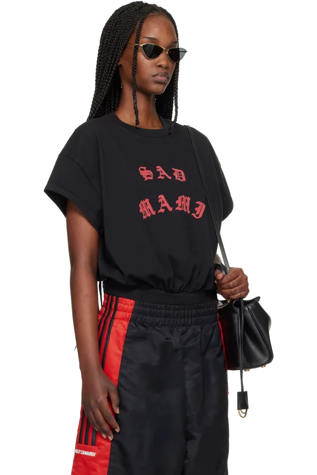 WILLY CHAVARRIA Black 'Sad Mami' Bodysuit, photo 2 of 5 from SSENSE