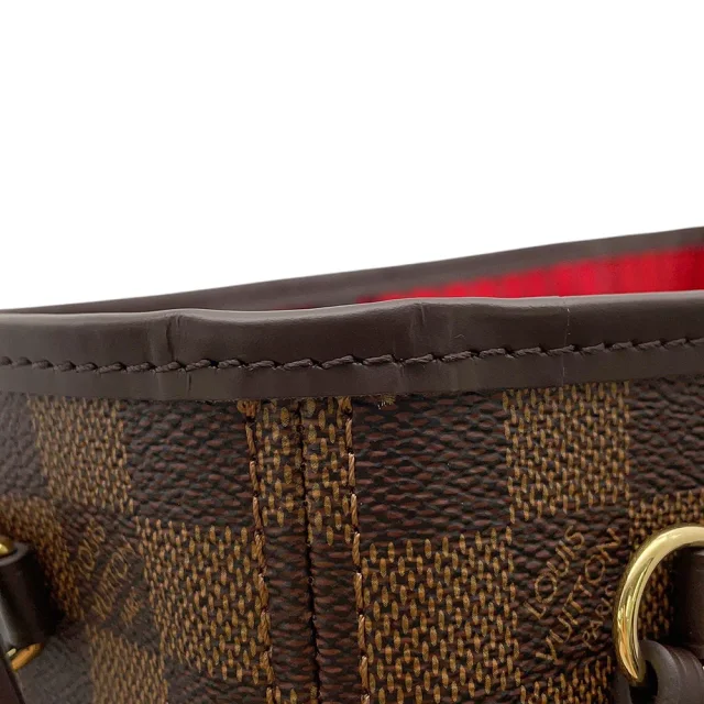 Louis Vuitton Neverfull RedN41359 Damier Ebene Canvas Size PM in Brown Canvas from GALLERY RARE, photo 6 of 14