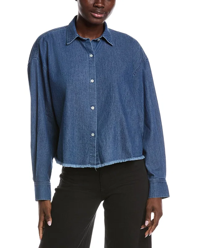 7 For All Mankind Cropped Denim Shirt, image 1 of 1 from Rue La La