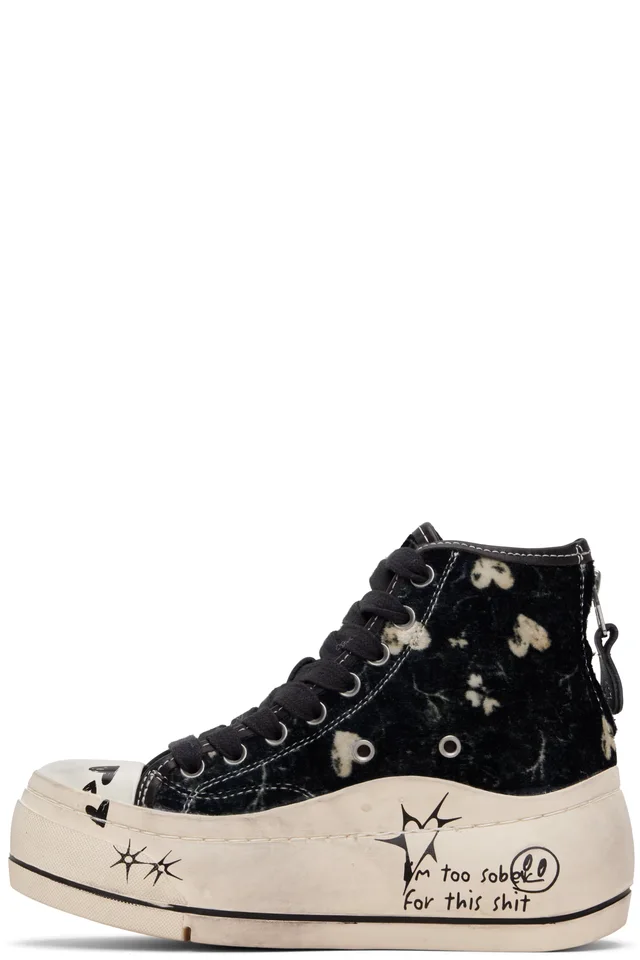 R13 Black Kurt High Top Sneakers, photo 3 of 4 from SSENSE