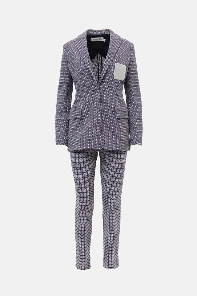 Dior Checked Suit in Velvet from VSP Consignment