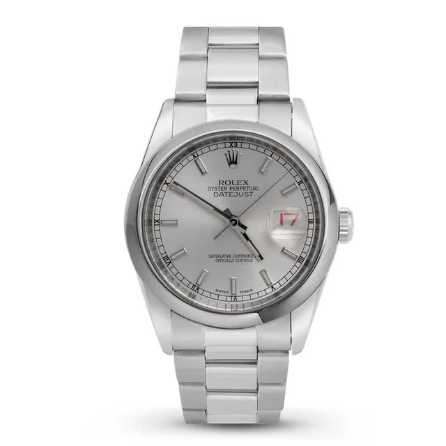 Rolex Datejust Automatic Chronometer Silver Dial Unisex Watch 116200 SSO in gray|silver from Jomashop.com