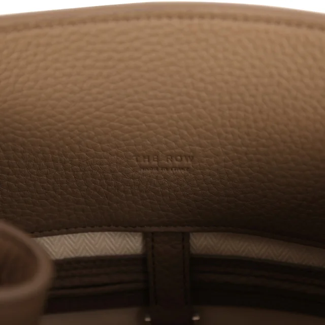 The Row Soft Margaux 12 Bag Smoked Taupe Calfskin Silver Hardware in Taupe Calfskin from Madison Avenue Couture, photo 12 of 12