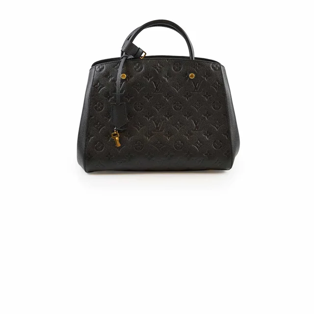 Louis Vuitton Montaigne MM Black Empreinte in Black Leather from The Purse Affair