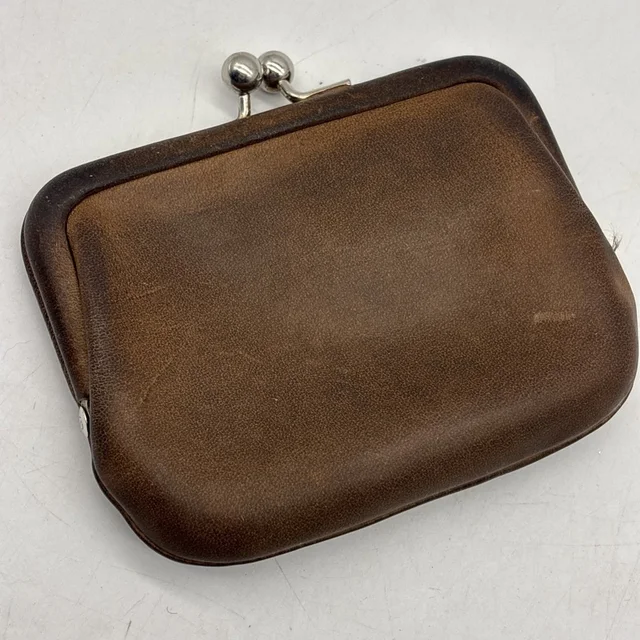 Coach Kiss & Lock Coin Purse 7155 Tan Brown Leather Vintage in brown|red Leather from Poshmark