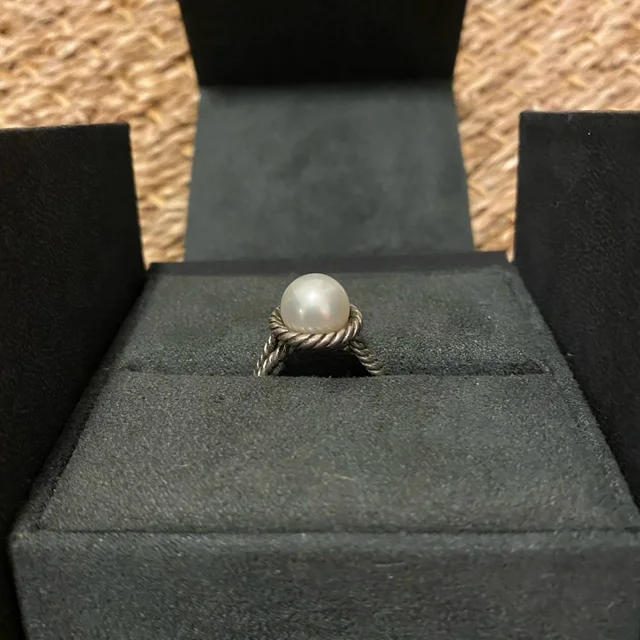 David Yurman Sterling Rope Pearl Ring With Gray-White Pearl in silver|gray from Poshmark