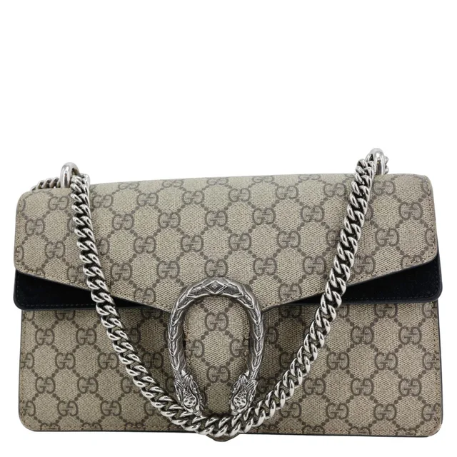 Gucci Dionysus Small GG Supreme Canvas Shoulder Bag Beige 400249 in Beige Canvas from Dallas Designer Handbags