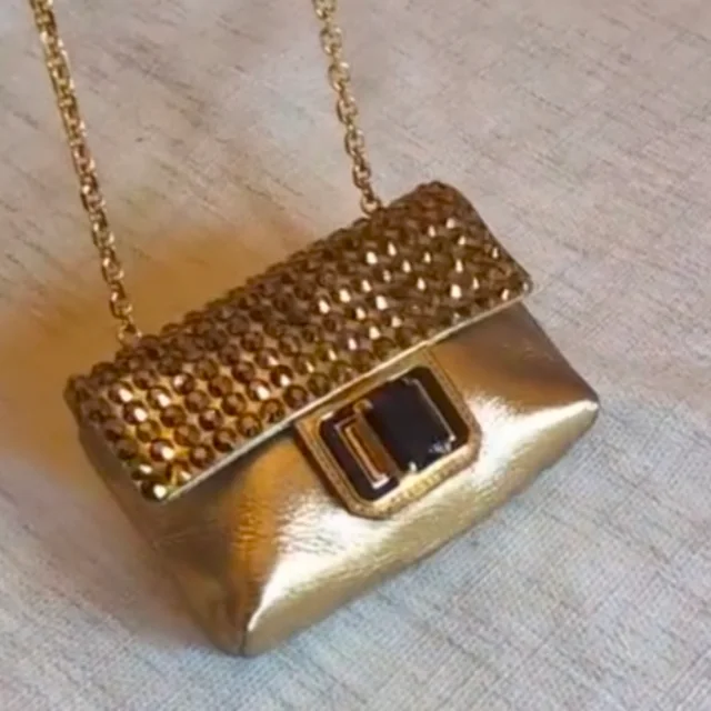 Judith Leiber Stunning Gold Crystal And Leather Evening Bag in gold Leather from Poshmark, photo 3 of 9