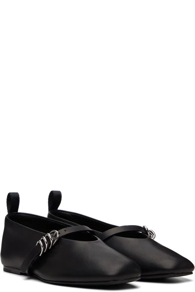 rag & bone Black Spire Leather Mary Jane Flats, photo 4 of 5 from SSENSE