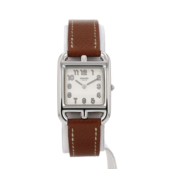Cape Cod watch in steel, Ref: Hermes - CC1.210, circa 2003 in Leather from Collector Square, photo 2 of 3