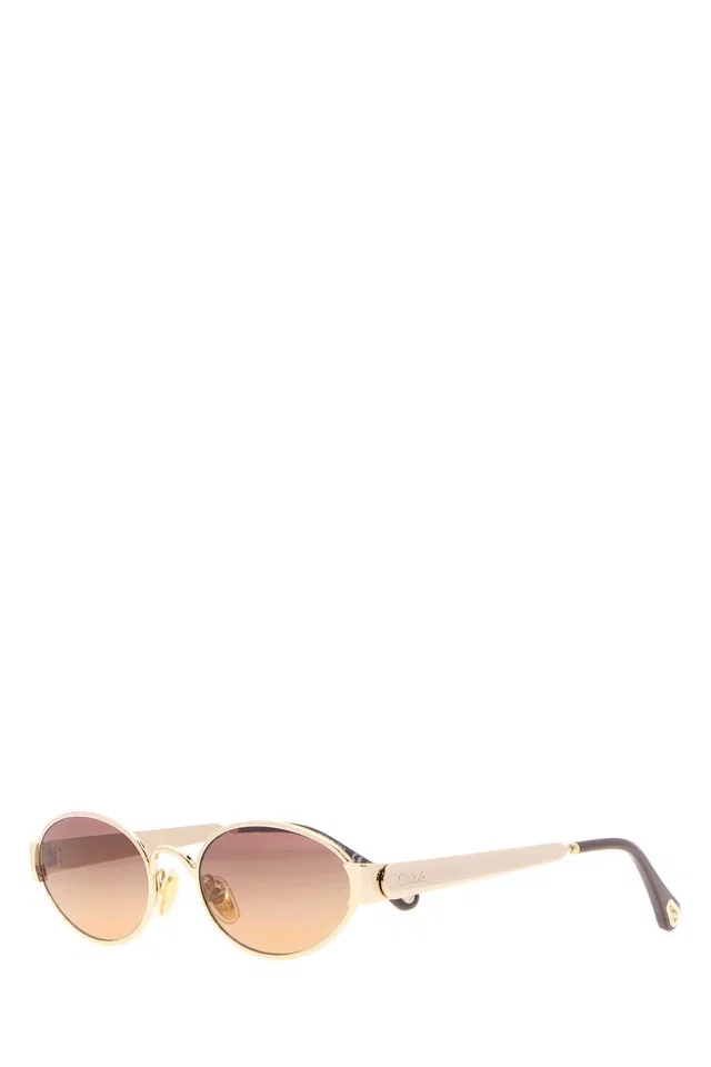 Chloé Glasses Gold Metal Sunglasses in Gold from HEWI