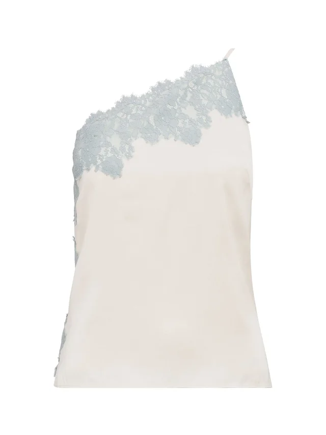 Forever New Adele One Shoulder Lace Trim Blouse White from Fenwick, photo 1 of 1