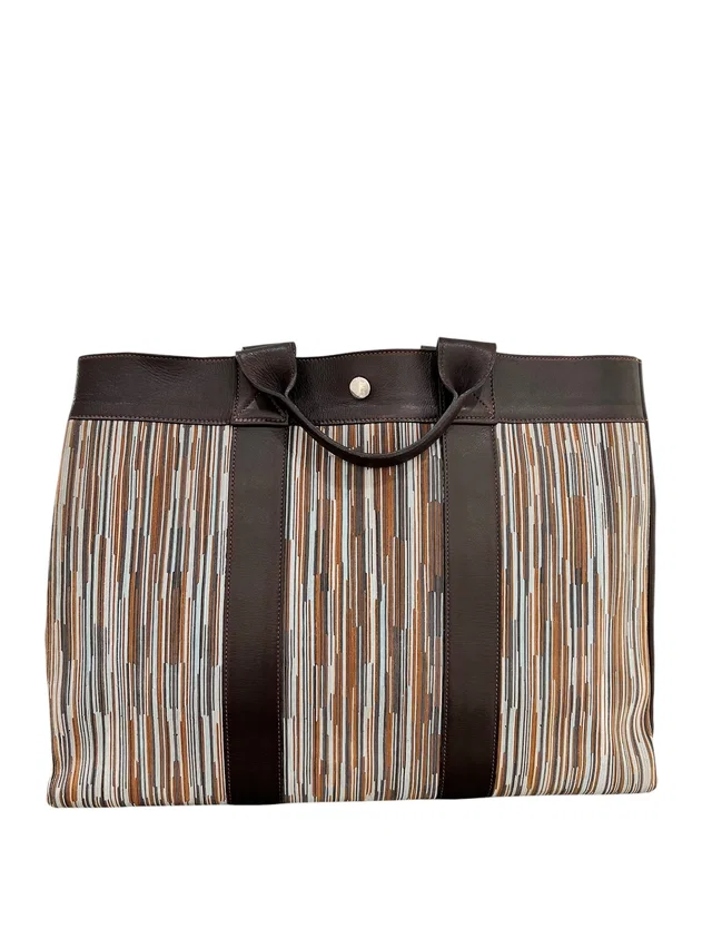 Hermès Vibrato Fourre Tout Tote Ebene 42 Swift PHW in Brown Swift leather from Luxury Promise
