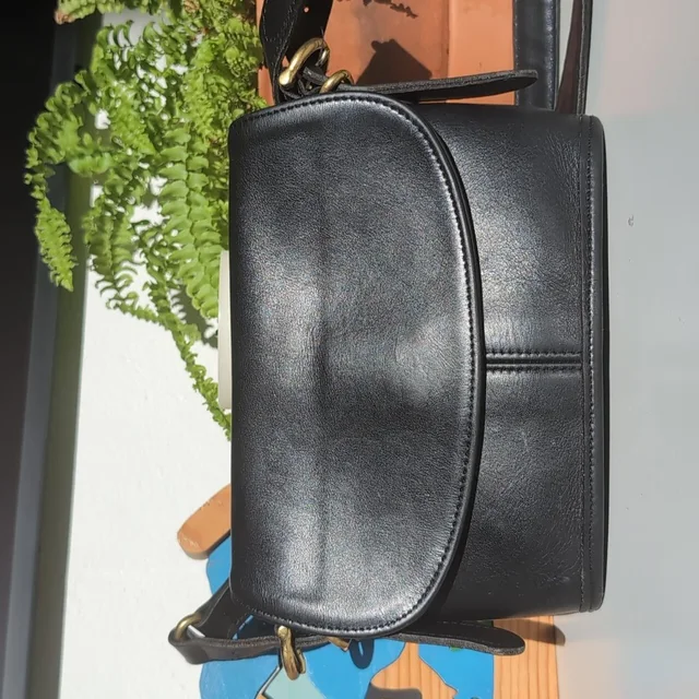 Coach Vintage Equestrian Small Leather Bag, #9801, Black in black|gold Leather from Poshmark, photo 1 of 1