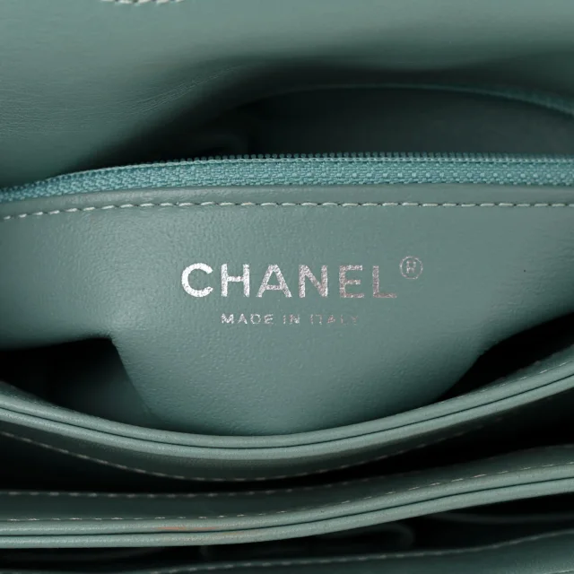 Chanel Quilted Small Trendy CC Flap Dual Handle Bag Light Blue in Blue Lambskin from FASHIONPHILE, photo 6 of 15