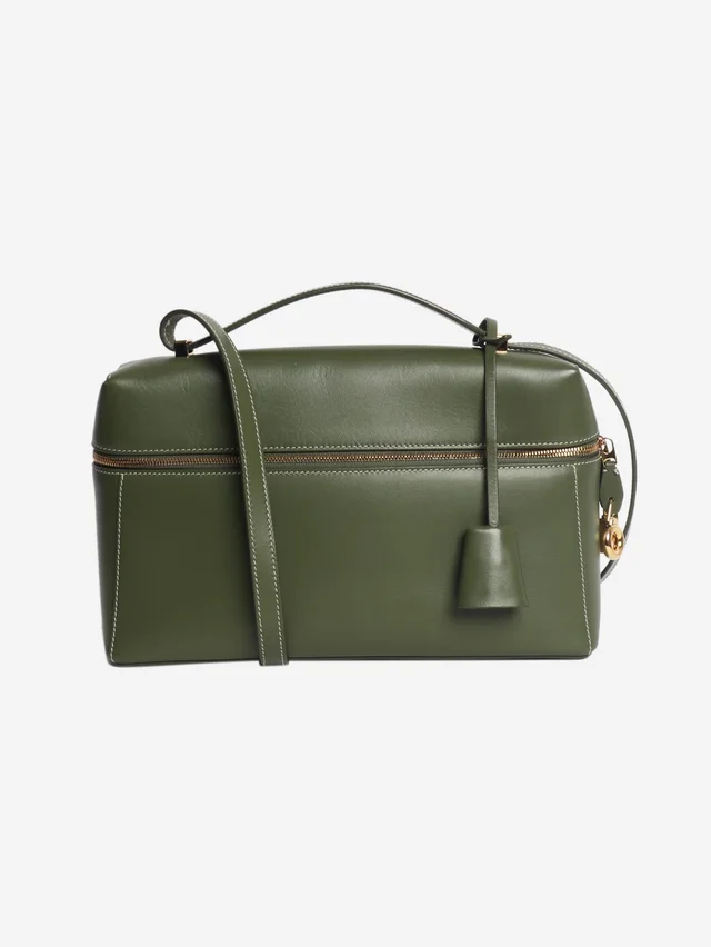 Loro Piana Green Extra Bag L27 in Green Leather from Sign of the Times