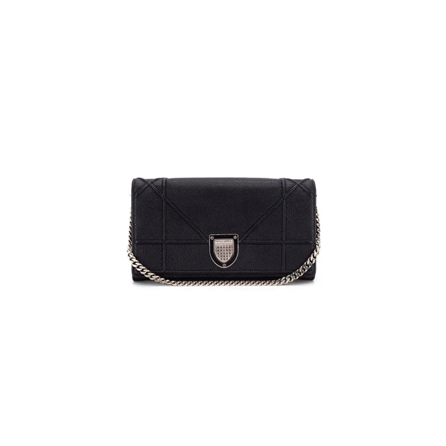 Dior Diorama Pochette Black in Black Leather from The Purse Affair