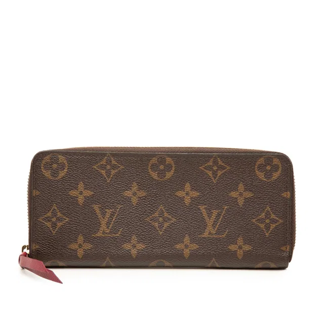 Brown Louis Vuitton Monogram Clemence Long Wallet in Brown Clemence leather from Designer Revival