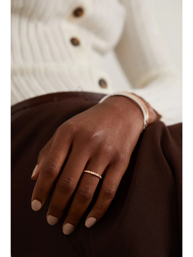 CHOPARD Ice Cube 18-karat rose gold diamond ring in Metallic, photo 2 of 2 from NET-A-PORTER (Canada)