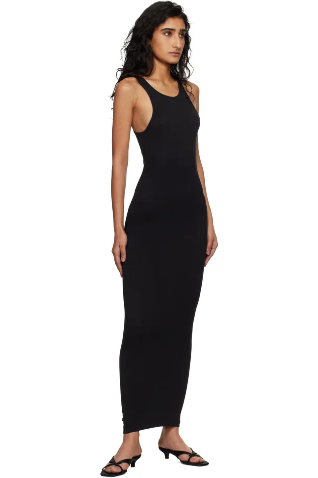Entire Studios Black Muscle Tank Midi Dress, photo 4 of 4 from SSENSE