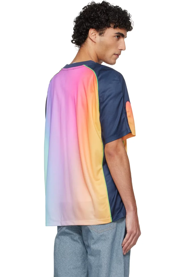 Casablanca Multicolor Short Sleeve Football T-shirt, photo 3 of 4 from SSENSE