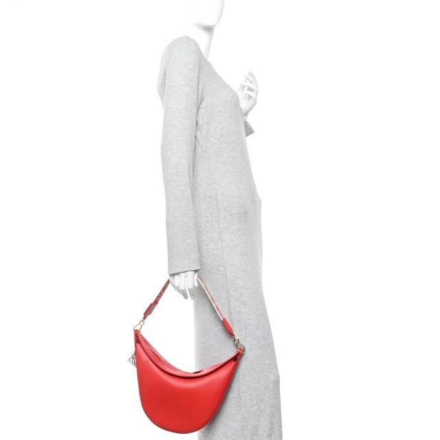 Loewe Satin Calfskin Jacquard Luna Bag Scarlet Red in Red Calfskin from FASHIONPHILE, photo 2 of 9