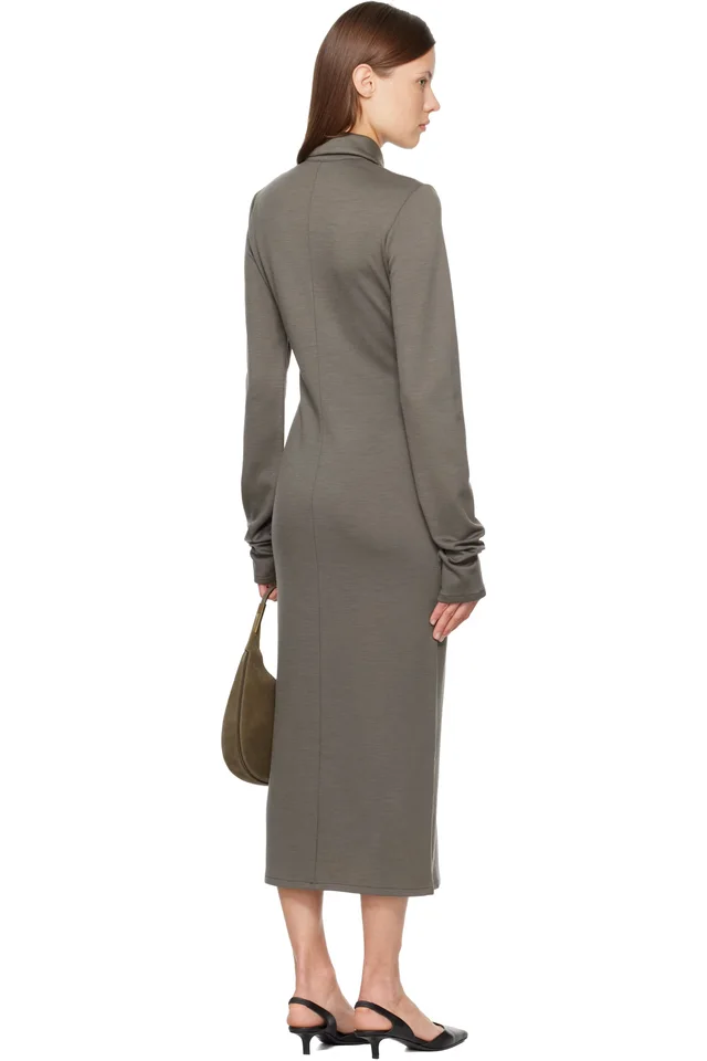 Rier Gray Polar Midi Dress, photo 3 of 4 from SSENSE