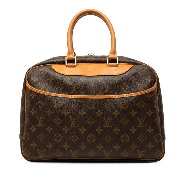 Brown Louis Vuitton Monogram Deauville Handbag in Brown Coated canvas from Designer Revival