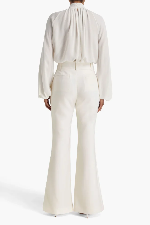 Gabriela Hearst Allanon Sequin-Embellished Wool-Blend Twill Flared Pants, photo 3 of 4 from THE OUTNET