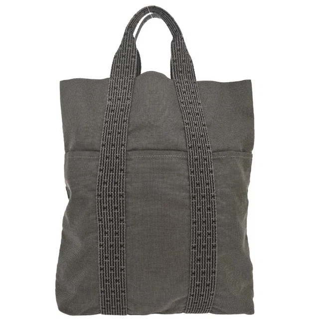 Hermès Gray Canvas Herline Cabas Tote Bag in Grey Canvas from AMORE Vintage Tokyo