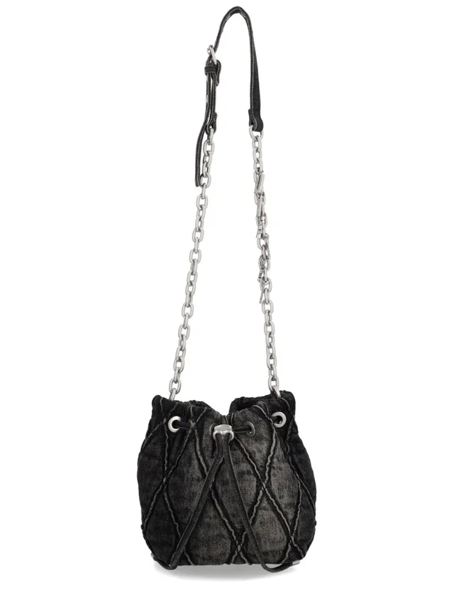 Diesel Bucket Bag — Black Cotton in Black Leather from HEWI, photo 2 of 2