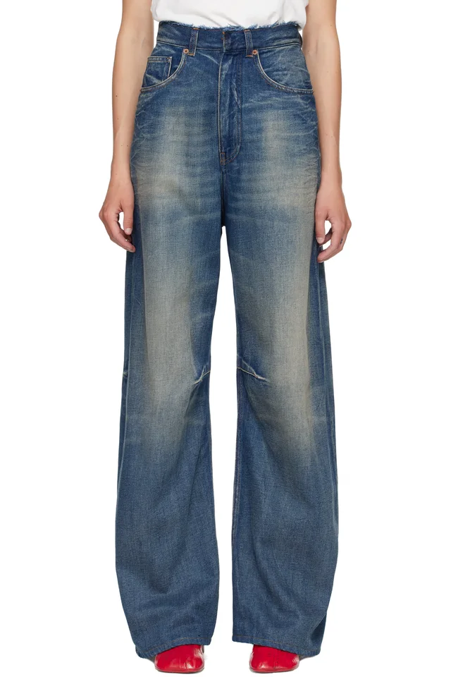 Blue Wide-Leg Jeans, image 1 of 1 from SSENSE