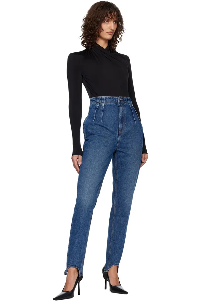 Mugler Black Scarf Bodysuit, photo 5 of 5 from SSENSE