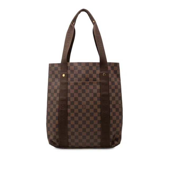 Brown Louis Vuitton Damier Ebene Cabas Beaubourg Tote Bag in Brown Canvas from Designer Revival