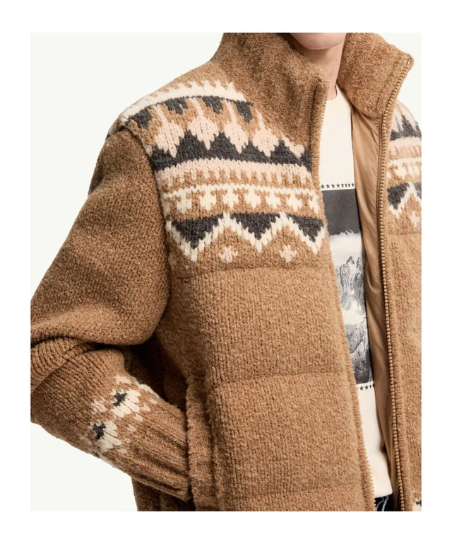 Moncler Geometric Bouclé Down Cardigan, photo 6 of 6 from SENSER