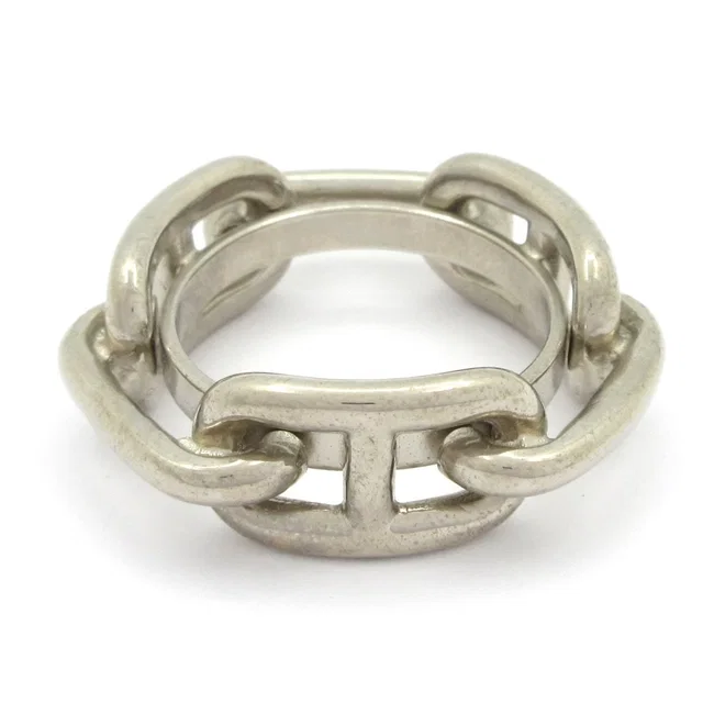 Hermès Scarf Ring Chaine D'ancre Silver in Silver from The Reluxe