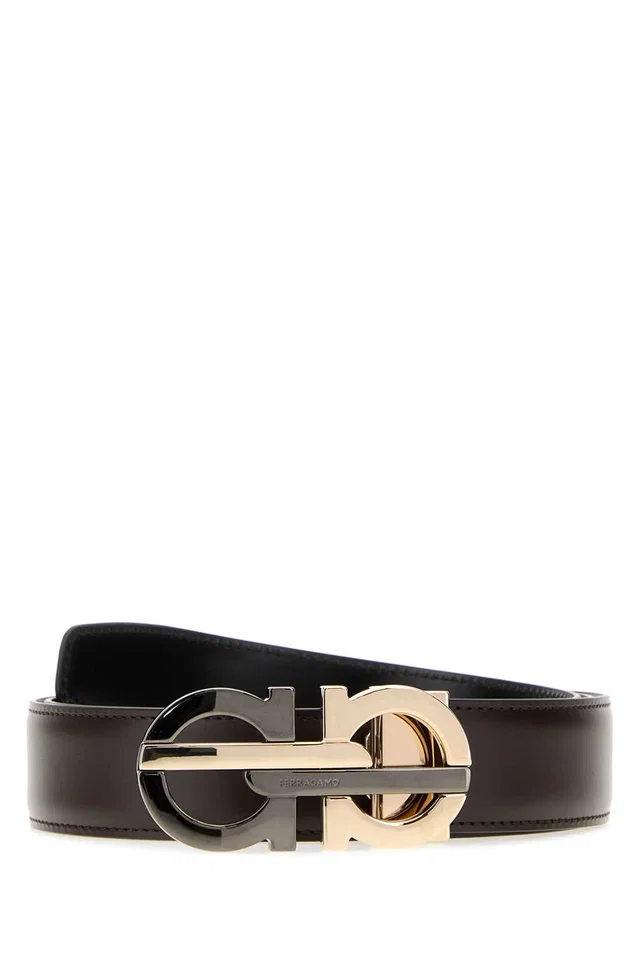 Ferragamo Tmoronero Belt — Brown Exterior: Calf in Brown Calfskin from HEWI