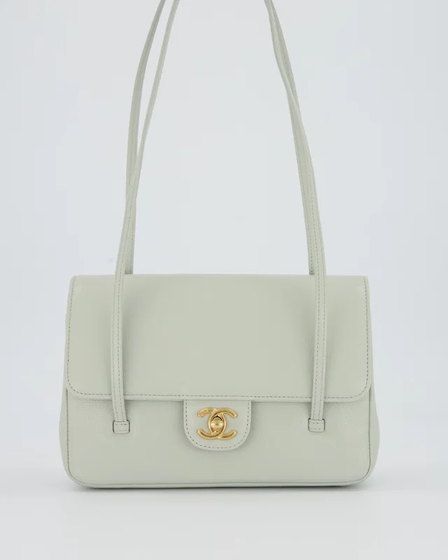 Chanel 26P Preppy Coco Small Flap Bag in Blue Caviar leather from Sellier