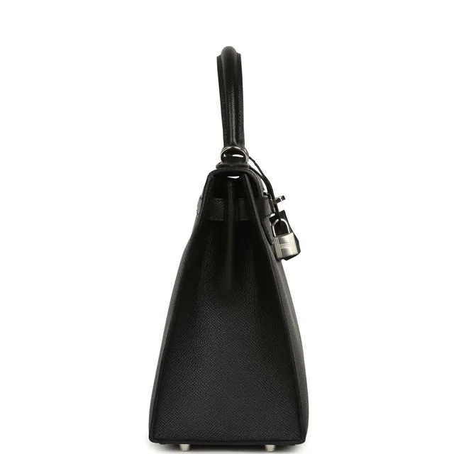 Hermès Kelly Sellier 28 Black Epsom Palladium Hardware in Black Epsom leather from Madison Avenue Couture, photo 3 of 9
