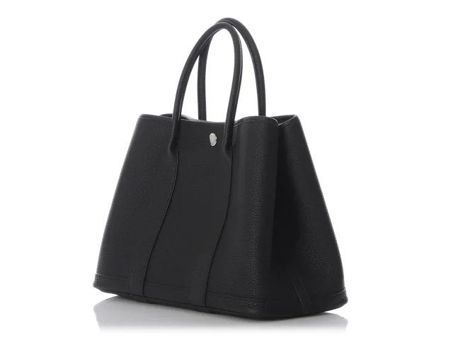 Hermès Garden Party 30 in Black Leather from Ann's Fabulous Finds, photo 3 of 10