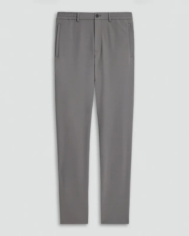 Theory Curtis Drawstring Pant in Precision Ponte in CARBON Shell: 73% Polyamide, 27% Elastane; Back: 73% Polyamide, 27% Elastane, photo 7 of 10 from Theory