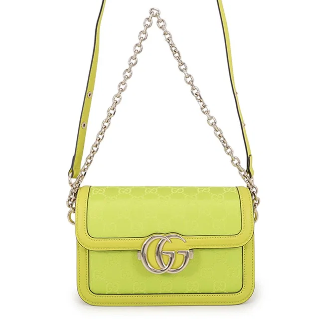 Gucci Chain Shoulder Bag Go Small GG Marmont in Leather from The Reluxe