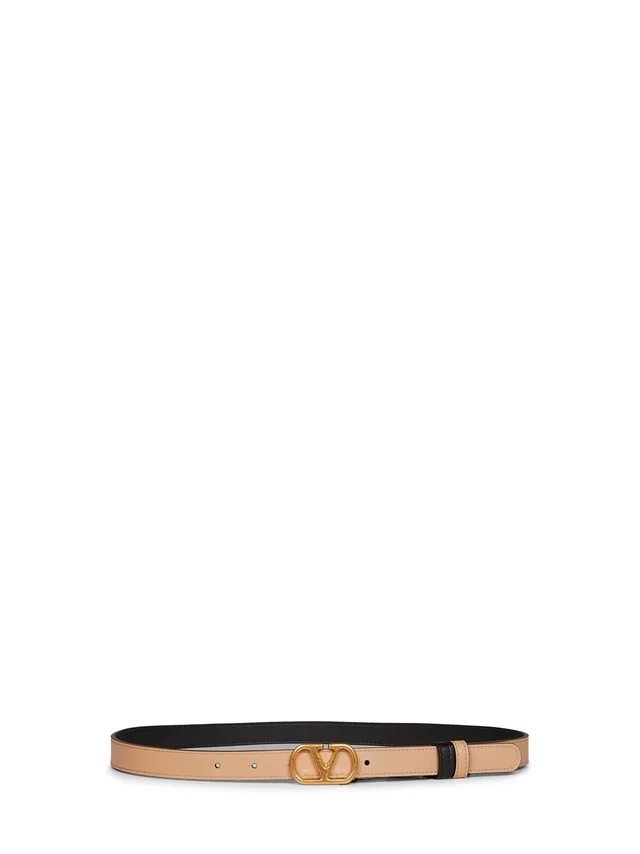 Valentino Garavani Reversible Vlogo Signature Belt — Black Calf Leather in Black Calfskin from HEWI, photo 2 of 2