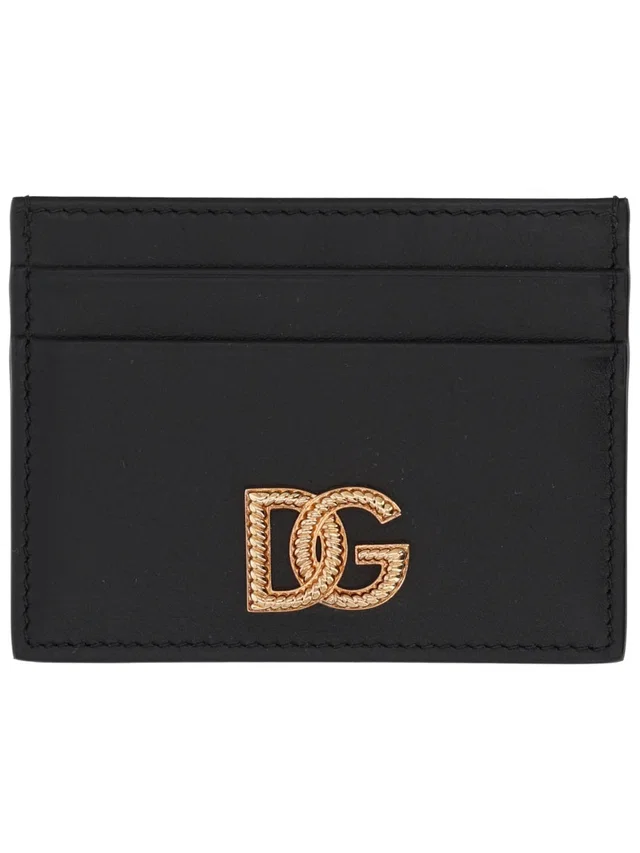 Dolce & Gabbana Leather Card Case — Black Cases in Black Leather from HEWI