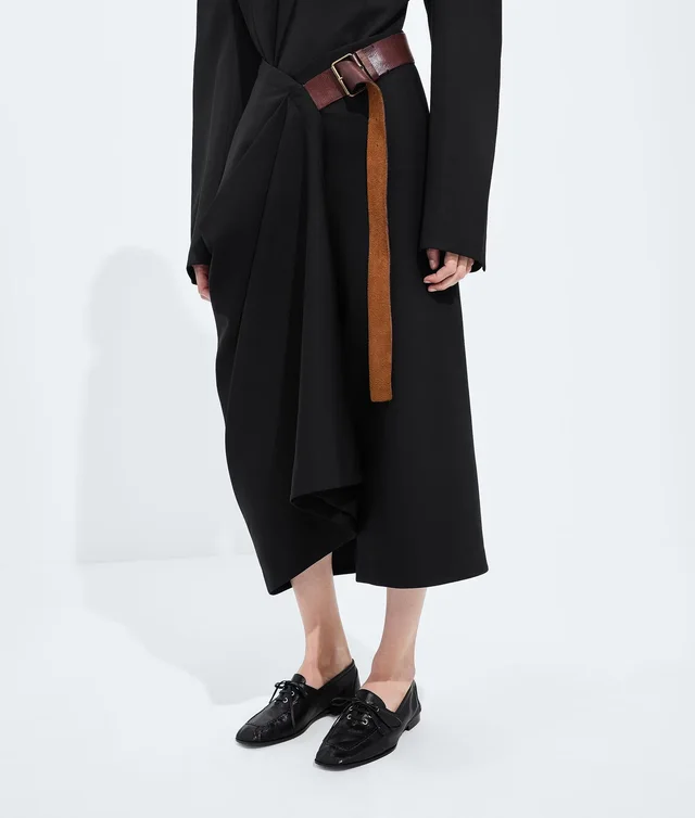 Bottega Veneta Wool Grain De Poudre Skirt, photo 5 of 7 from SENSER