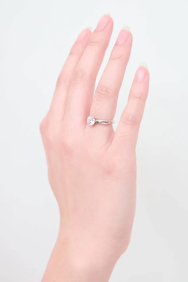 Tiffany & Co. Diamond and Platinum Engagement Ring from VSP Consignment, photo 2 of 2