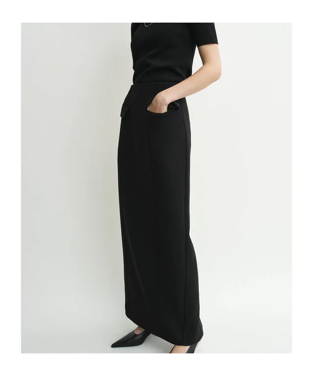 Totême Pleated Slit-Detailed Skirt, photo 3 of 6 from SENSER