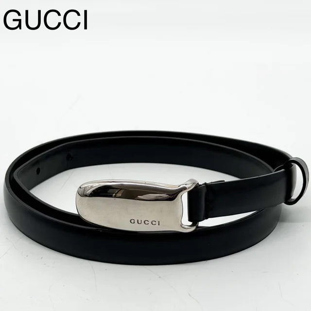 Gucci Tom Ford Era Belt Vintage Leather Silver in Silver Leather from The Reluxe