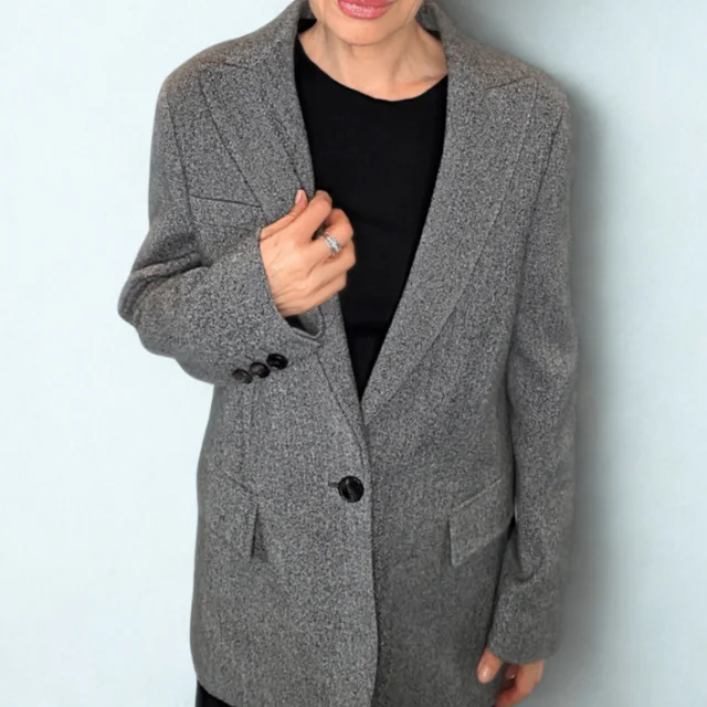 Dior Suit Jacket Sz 38 in Grey Wool from Revivre Luxury Consignment